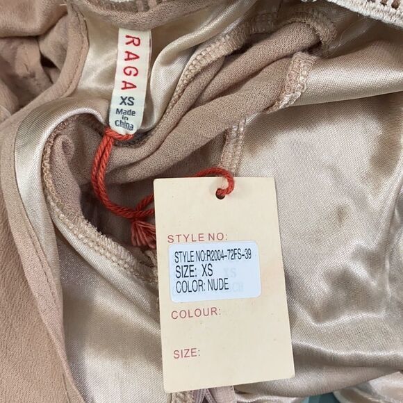 Raga Beige Boho Lace Inlay Mini Dress - Picture 8 of 9